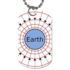 Magnetik Earth s Gravitational Line Triangle Dog Tag (two Sides) by Mariart