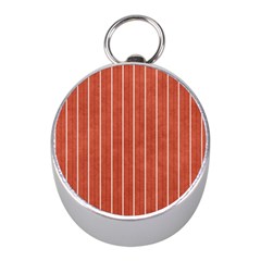 Line Vertical Orange Mini Silver Compasses by Mariart