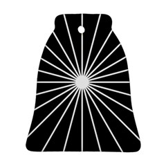 Ray White Black Line Space Bell Ornament (two Sides) by Mariart