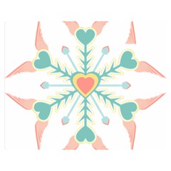 Snowflakes Heart Love Valentine Angle Pink Blue Sexy Double Sided Flano Blanket (medium)  by Mariart