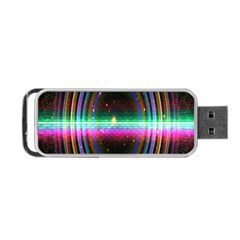 Spectrum Space Line Rainbow Hole Portable Usb Flash (two Sides) by Mariart