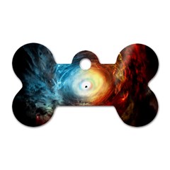 Supermassive Black Hole Galaxy Is Hidden Behind Worldwide Network Dog Tag Bone (one Side) by Mariart