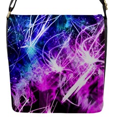 Space Galaxy Purple Blue Flap Messenger Bag (s) by Mariart