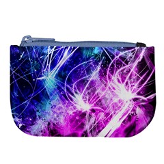 Space Galaxy Purple Blue Large Coin Purse by Mariart