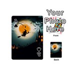 Halloween landscape Playing Cards 54 (Mini)  Front - SpadeA