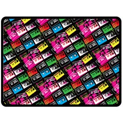 Pattern Colorfulcassettes Icreate Double Sided Fleece Blanket (large) 