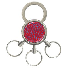Blue Red Space Galaxy 3-ring Key Chains by Mariart
