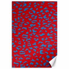 Blue Red Space Galaxy Canvas 12  X 18   by Mariart