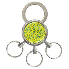 Blue Yellow Space Galaxy 3-ring Key Chains by Mariart
