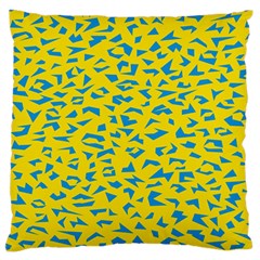 Blue Yellow Space Galaxy Large Flano Cushion Case (two Sides) by Mariart