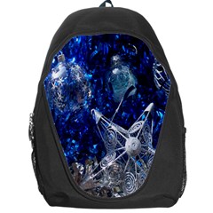 Christmas Silver Blue Star Ball Happy Kids Backpack Bag by Mariart