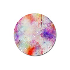 Watercolor Galaxy Purple Pattern Magnet 3  (round) by paulaoliveiradesign