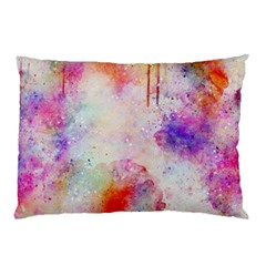 Watercolor Galaxy Purple Pattern Pillow Case (two Sides) by paulaoliveiradesign