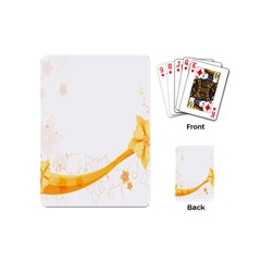 Flower Floral Yellow Sunflower Star Leaf Line Playing Cards (mini)  by Mariart