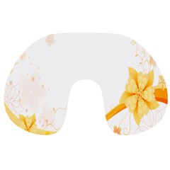 Flower Floral Yellow Sunflower Star Leaf Line Travel Neck Pillows by Mariart