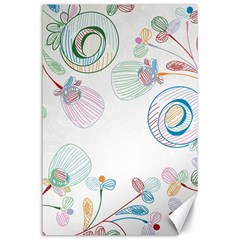 Flower Rainbow Circle Polka Leaf Sexy Canvas 24  X 36  by Mariart