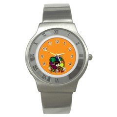Healthy Vegetables Food Stainless Steel Watch by Mariart