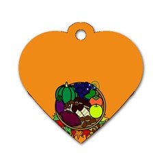 Healthy Vegetables Food Dog Tag Heart (one Side)