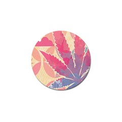 Marijuana Heart Cannabis Rainbow Pink Cloud Golf Ball Marker by Mariart