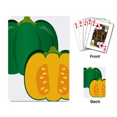Pumpkin Peppers Green Yellow Playing Card