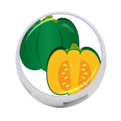 Pumpkin Peppers Green Yellow 4-port Usb Hub (two Sides)  by Mariart