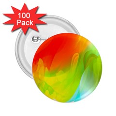 Red Yellow Green Blue Rainbow Color Mix 2 25  Buttons (100 Pack)  by Mariart
