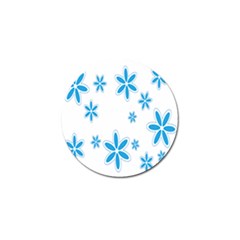 Star Flower Blue Golf Ball Marker (10 Pack) by Mariart
