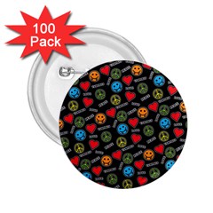 Pattern Halloween Peacelovevampires  Icreate 2 25  Buttons (100 Pack)  by iCreate