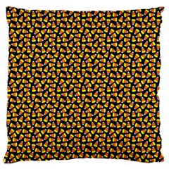 Pattern Halloween Candy Corn   Large Flano Cushion Case (one Side) by iCreate