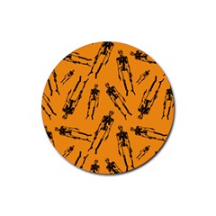 Halloween Skeletons  Rubber Coaster (round)  by iCreate