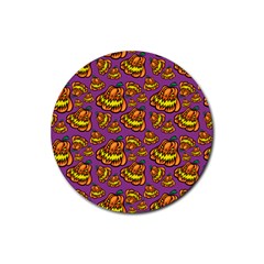 1pattern Halloween Colorfuljack Icreate Rubber Round Coaster (4 Pack)  by iCreate