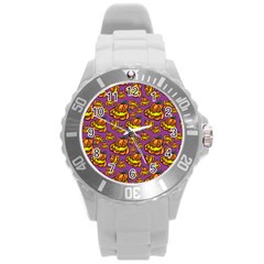 1pattern Halloween Colorfuljack Icreate Round Plastic Sport Watch (l) by iCreate