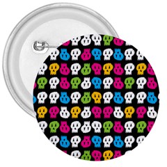 Pattern Painted Skulls Icreate 3  Buttons by iCreate