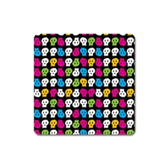 Pattern Painted Skulls Icreate Square Magnet by iCreate