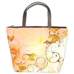 Wonderful Floral Design In Soft Colors Bucket Bags by FantasyWorld7