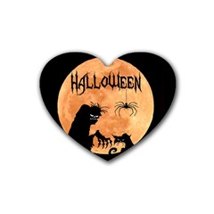 Halloween Heart Coaster (4 Pack)  by Valentinaart