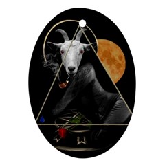 Spiritual Goat Ornament (oval) by Valentinaart