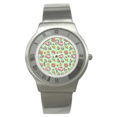 Sweet Pattern Stainless Steel Watch by Valentinaart