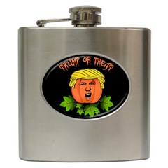Trump Or Treat  Hip Flask (6 Oz) by Valentinaart