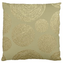 Modern, Gold,polka Dots, Metallic,elegant,chic,hand Painted, Beautiful,contemporary,deocrative,decor Large Cushion Case (two Sides)