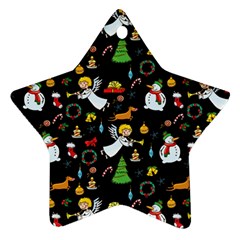 Christmas Pattern Ornament (star) by Valentinaart