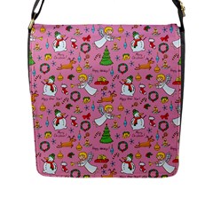 Christmas Pattern Flap Messenger Bag (l)  by Valentinaart