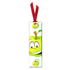 Apple Green Fruit Emoji Face Smile Fres Red Cute Small Book Marks by Alisyart