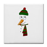 Cute snowman Tile Coasters Front