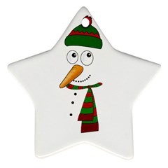 Cute Snowman Ornament (star) by Valentinaart