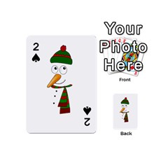 Cute Snowman Playing Cards 54 (mini)  by Valentinaart