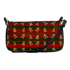 Ginger Cookies Christmas Pattern Shoulder Clutch Bags by Valentinaart