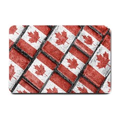 Canadian Flag Motif Pattern Small Doormat  by dflcprints