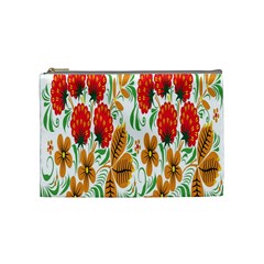 Flower Floral Red Yellow Leaf Green Sexy Summer Cosmetic Bag (medium)  by Mariart
