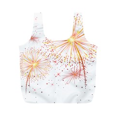 Fireworks Triangle Star Space Line Full Print Recycle Bags (m)  by Mariart